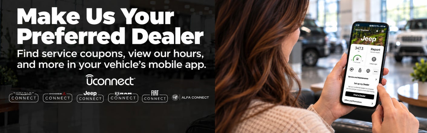 uconnect® make us your preferred dealer | Cory Walcher CDJR in Arkansas City KS